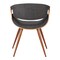 Armen Living Butterfly Mid-Century Dining Chair in Walnut Finish and Charcoal Fabric LCBUCHWACH - alternate 4